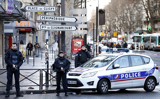 Полицейское оцепление в Париже